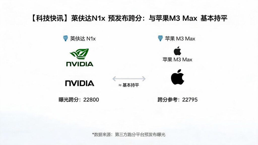 英伟达N1x跑分曝光：与苹果M3 Max持平，但背后是一场更宏大的AI棋局