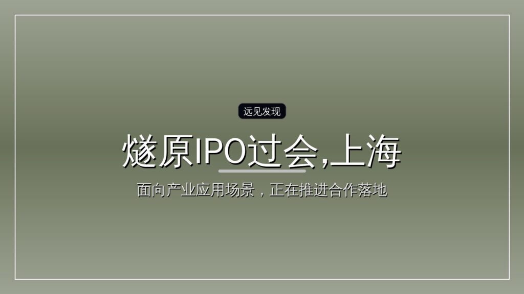 燧原IPO过会,上海国资赚翻了-远见网