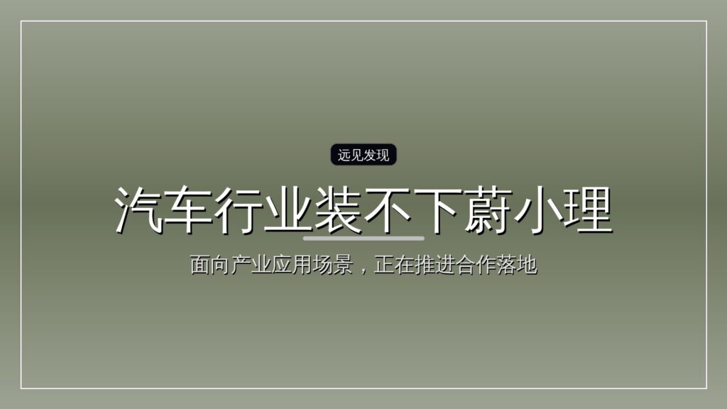 汽车行业装不下蔚小理了-远见网
